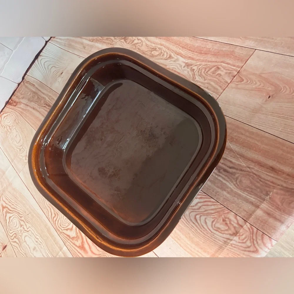 Vintage Sunbeam Electric Skillet‎ Stoneware Replacement liner Midcentury Brown
